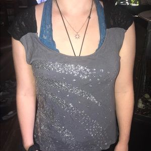 Sparkly lace blouse